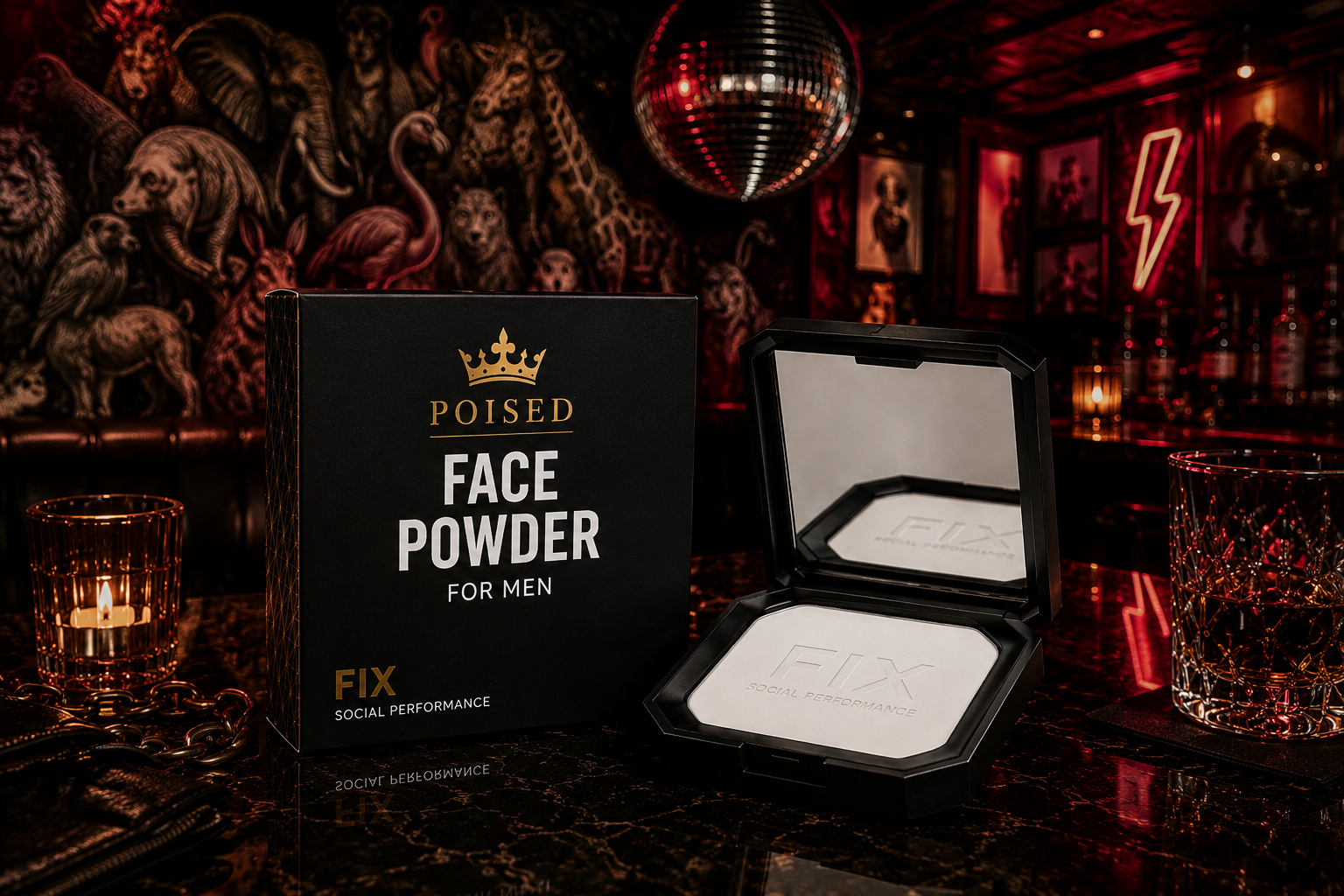 POISED - anti-shine powder for men
