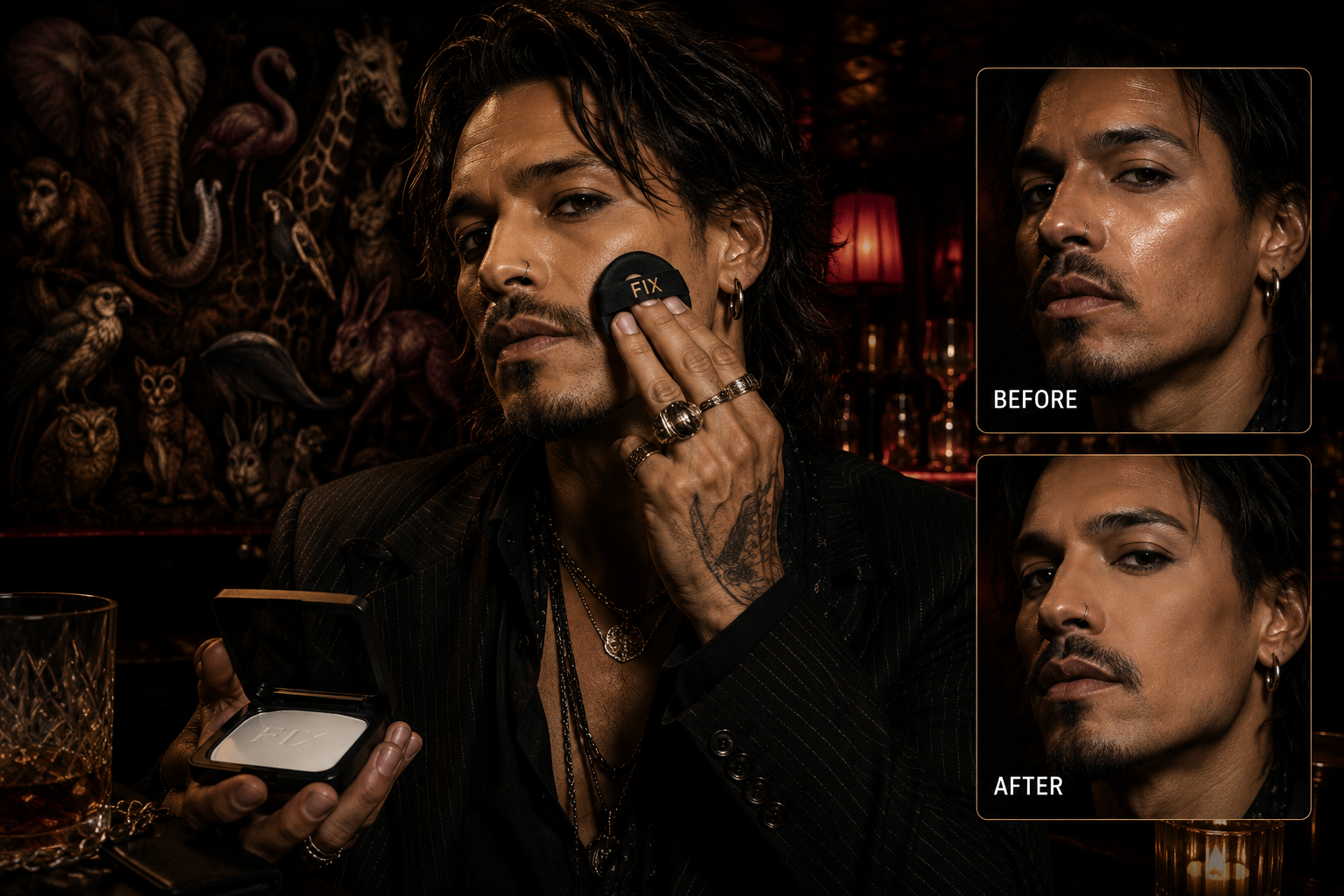 POISED - anti-shine powder for men